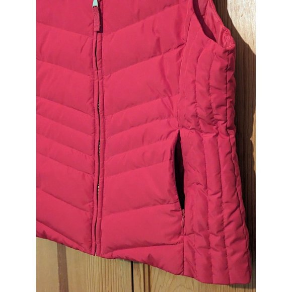 Talbots Puffer Vest Down Detachable Faux Fur Collar Sz Medium Petite - Picture 5 of 7